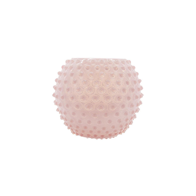 Opaline Hobnail Globe Vase 18 cm Soft Rosa