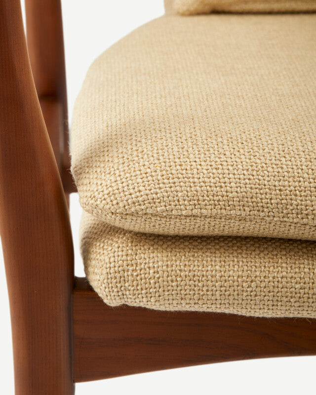 Peggy Chair Smooth Fabric - Beige