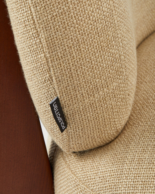 Smooth Fabric Fizz Lounge Chair - Beige