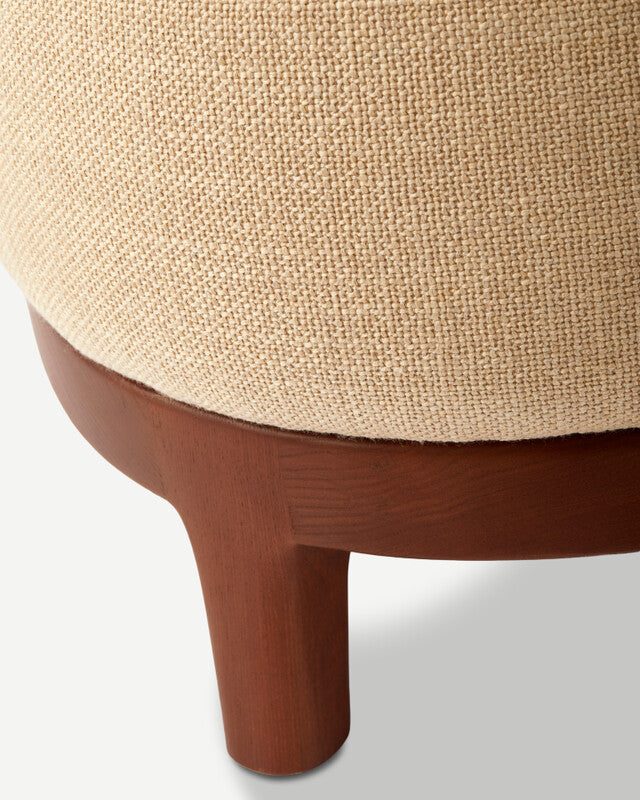 Smooth Fabric Fizz Lounge Chair - Beige