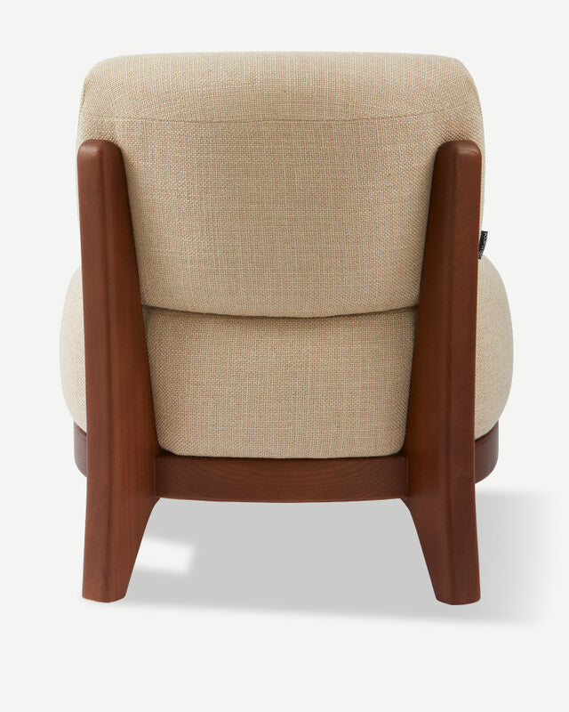 Smooth Fabric Fizz Lounge Chair - Beige