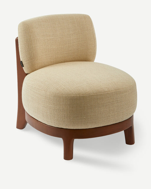 Smooth Fabric Fizz Lounge Chair - Beige
