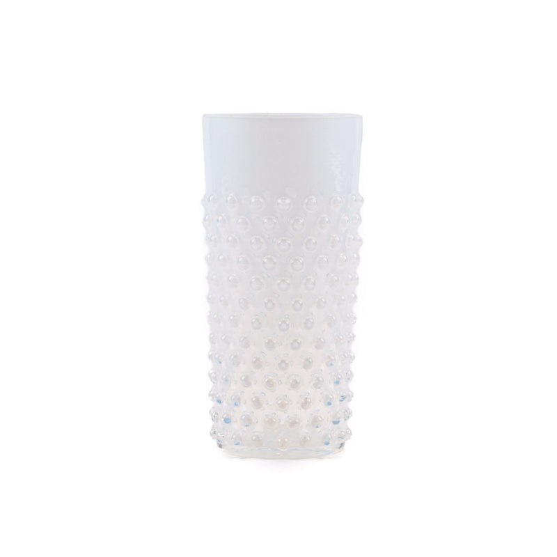 Opaline Hobnail Long Drink Creamy White