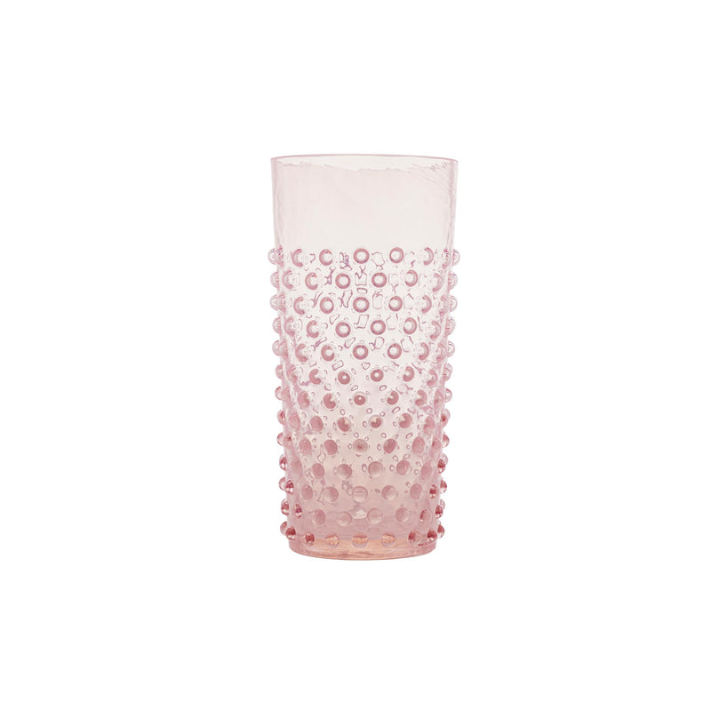 Opaline Hobnail Long Drink Soft Rosa