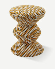 Geo Soft Zig Zag Stool - Ochre