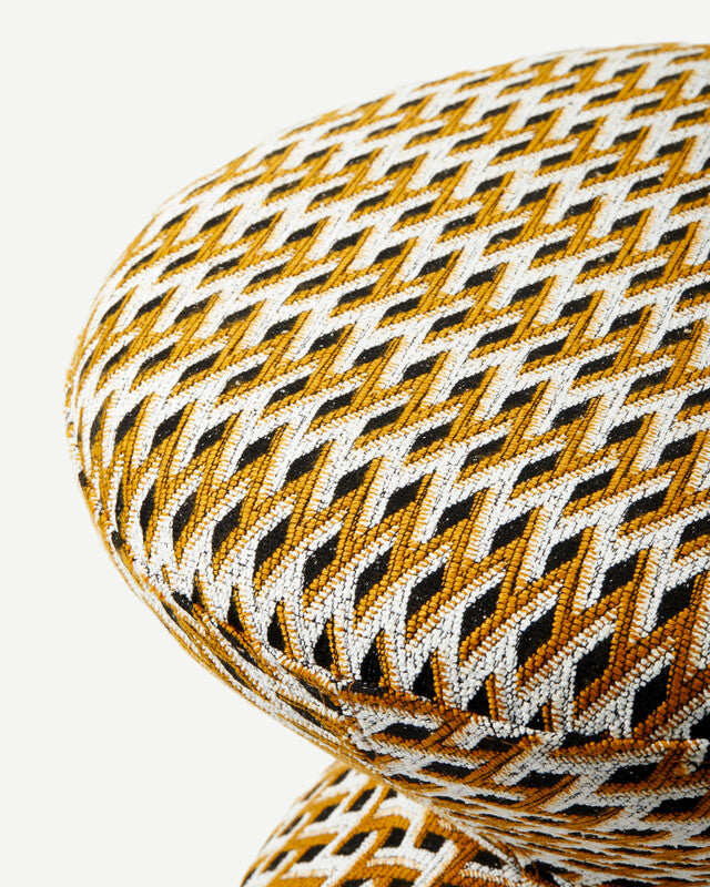 Geo Soft Zig Zag Stool - Ochre