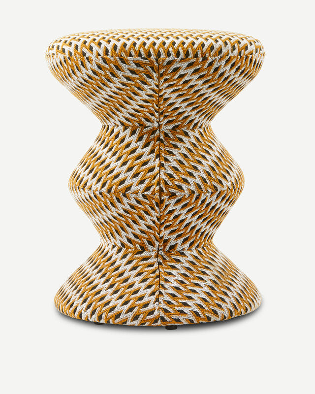 Geo Soft Zig Zag Stool - Ochre