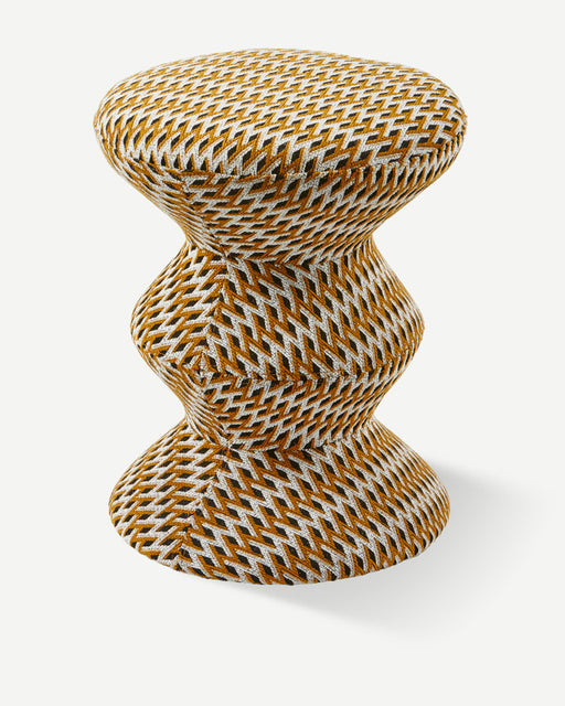 Geo Soft Zig Zag Stool - Ochre