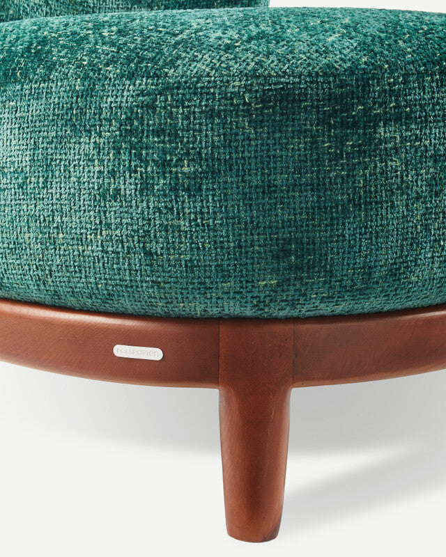 Greenish Fizz Loung Chair - Dark green