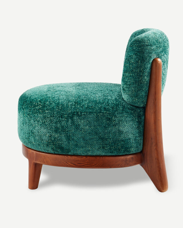 Greenish Fizz Loung Chair - Dark green