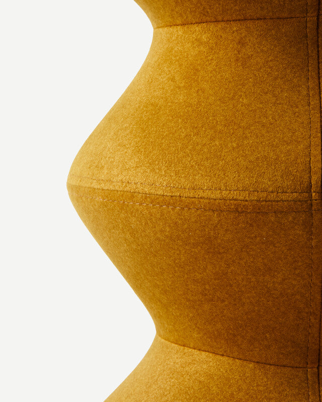 Soft Zig Zag Stool - Yellow