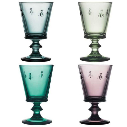 ABEILLE Set of 4 Colored Tumblers 24cl Glass