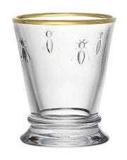 ABEILLE Set of 4 Gold-Rim Tumblers 26cl Glass