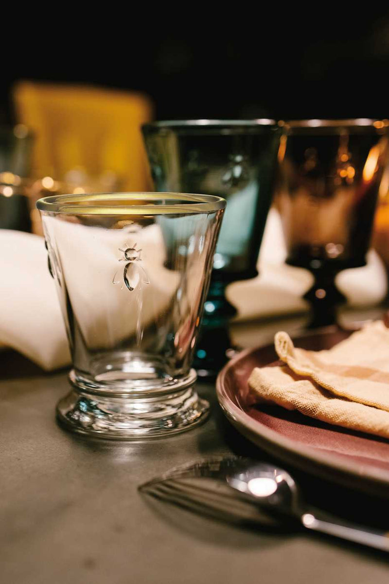 ABEILLE Set of 4 Gold-Rim Tumblers 26cl Glass