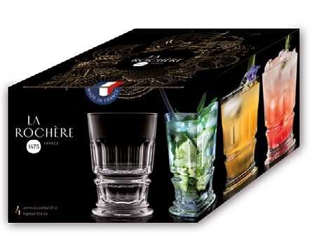Set of 4 Caipirinha Glasses 37cl Glass