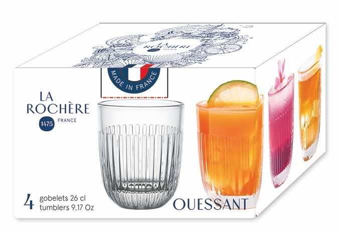 OUESSANT Set of 4 Tumblers 26cl Glass