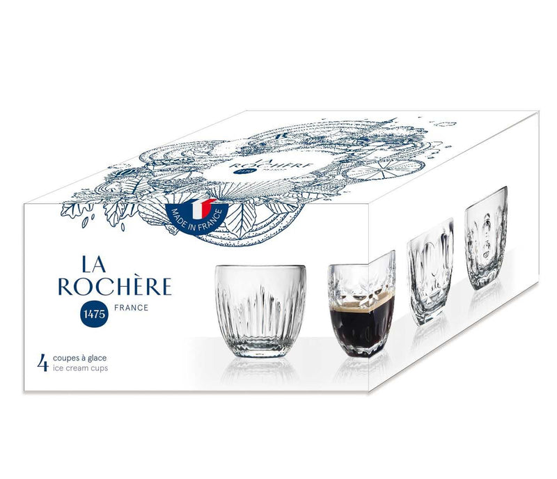 Set of 4 Espresso Cups 10cl Glass