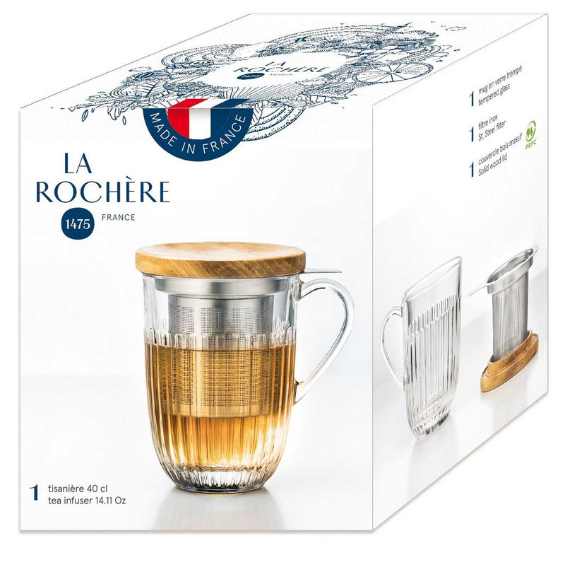 OUESSANT Tea Infuser Mug 36cl Glass