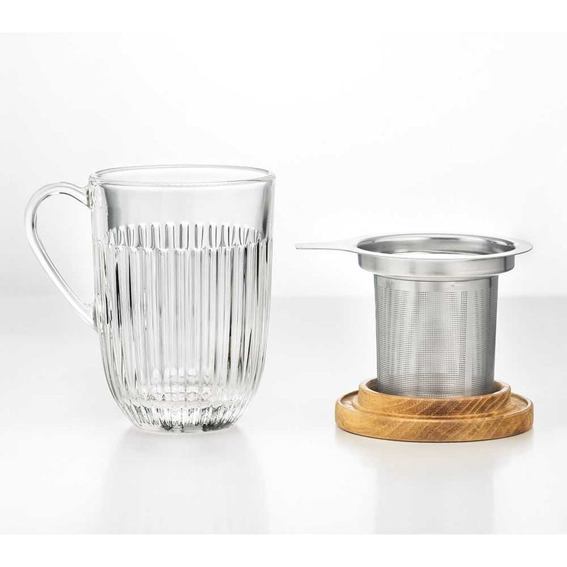 OUESSANT Tea Infuser Mug 36cl Glass