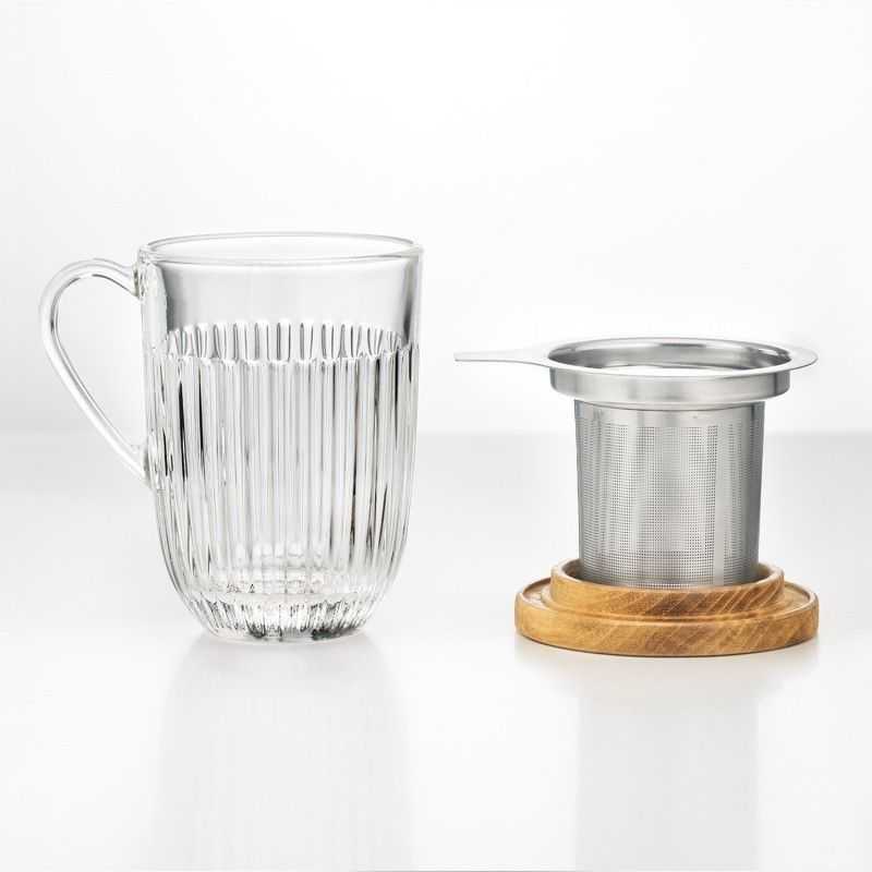 OUESSANT Tea Infuser Mug 36cl Glass