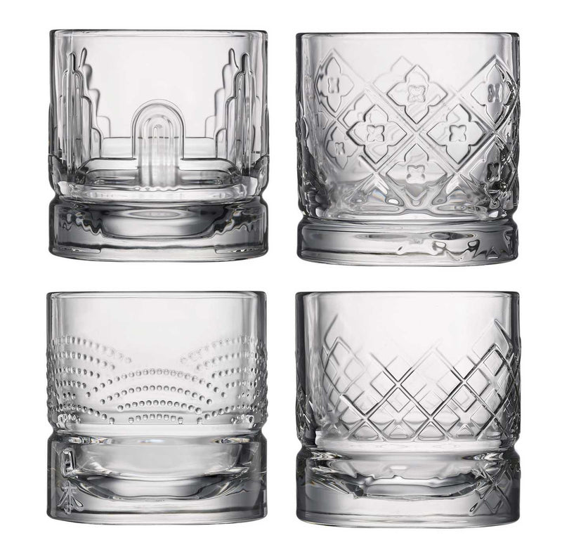 Set of 4 Whisky Glasses 30cl Glass