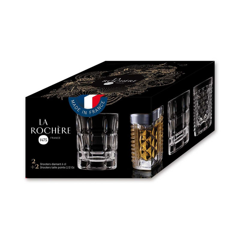 Set of 4 Shot Glasses 6cl Glass