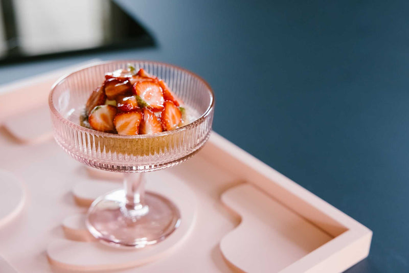 ALICE Ice Cream Cup Pink Glass