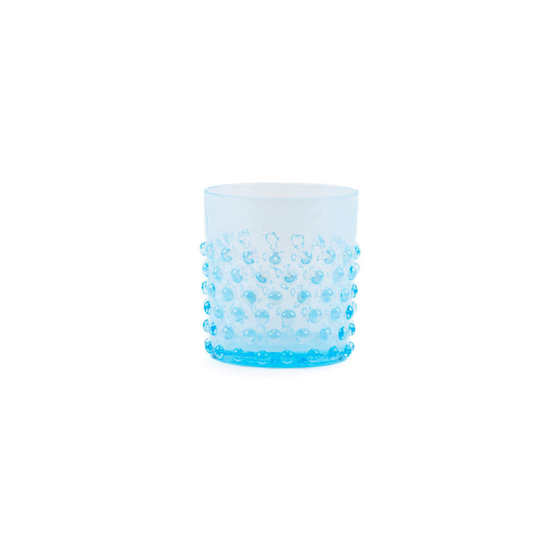 Opaline Hobnail Short Drink Pastel Blue