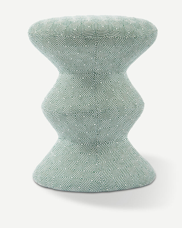 Squared Soft Zig Zag Stool - Light Green