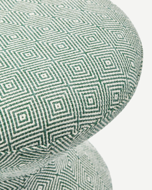 Squared Soft Zig Zag Stool - Light Green