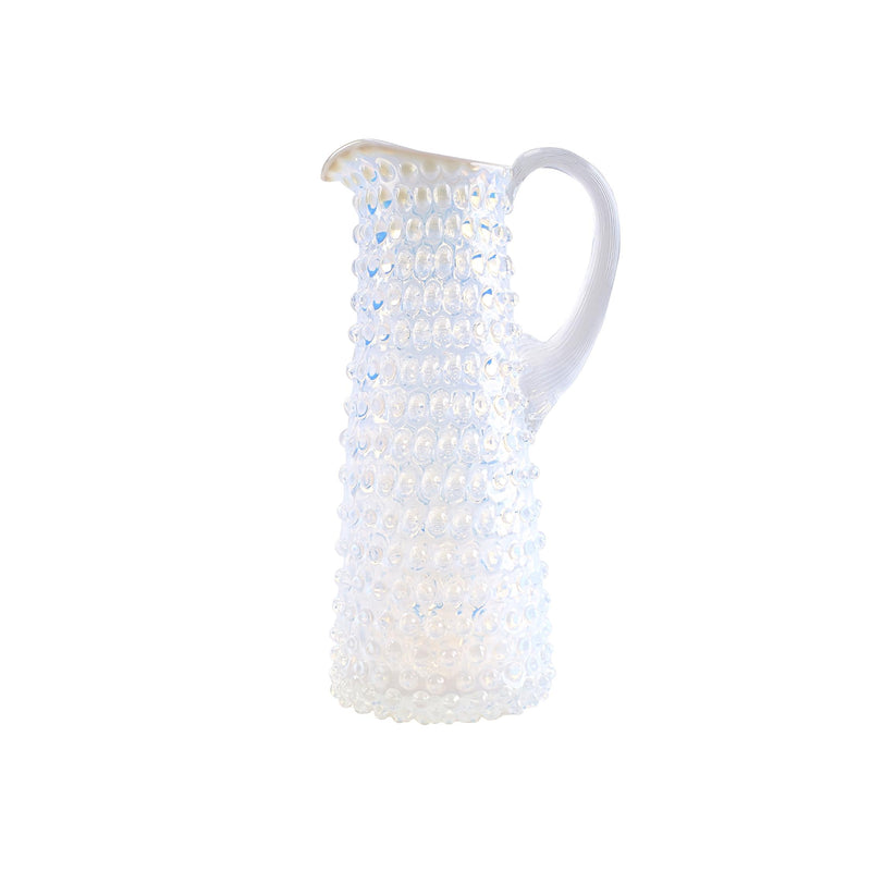 Opaline Eiffel Hobnail Jug 1L Creamy White