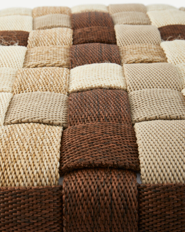 Braided Outdoor Pouf - M - Beige