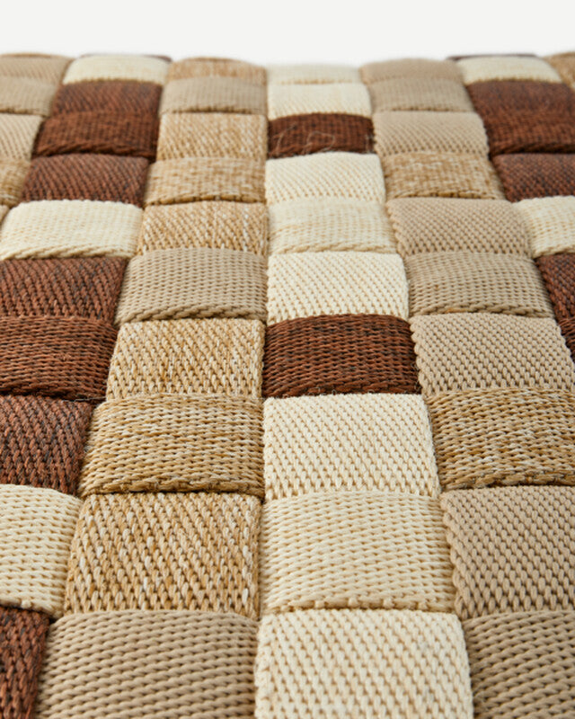 Braided Outdoor Pouf - L - Beige