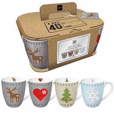 Mugs Felt Mix - Set of 4