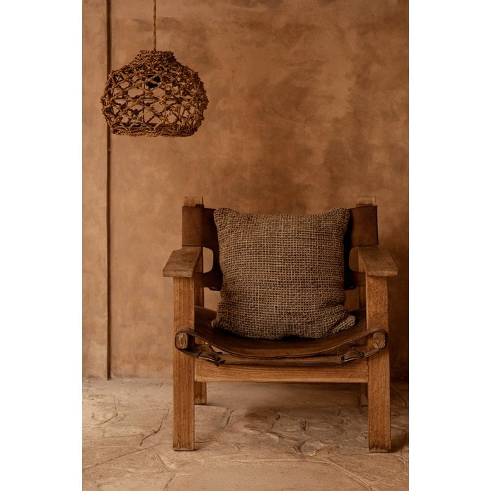 The Linen Grain Cushion Cover - Natural Black
