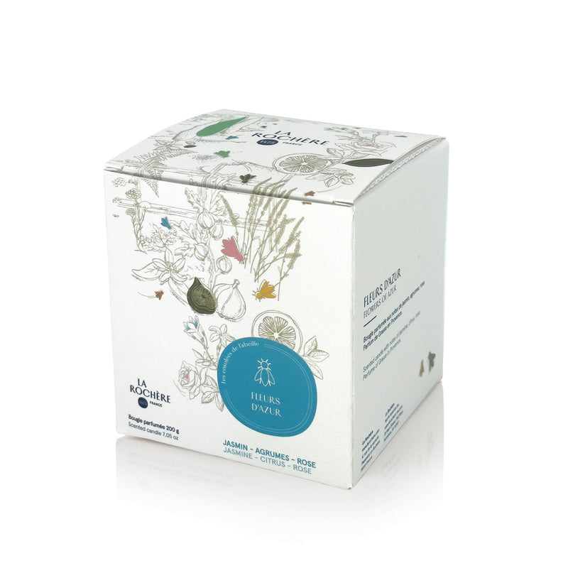 Azure Flower Jasmine Bee Candle