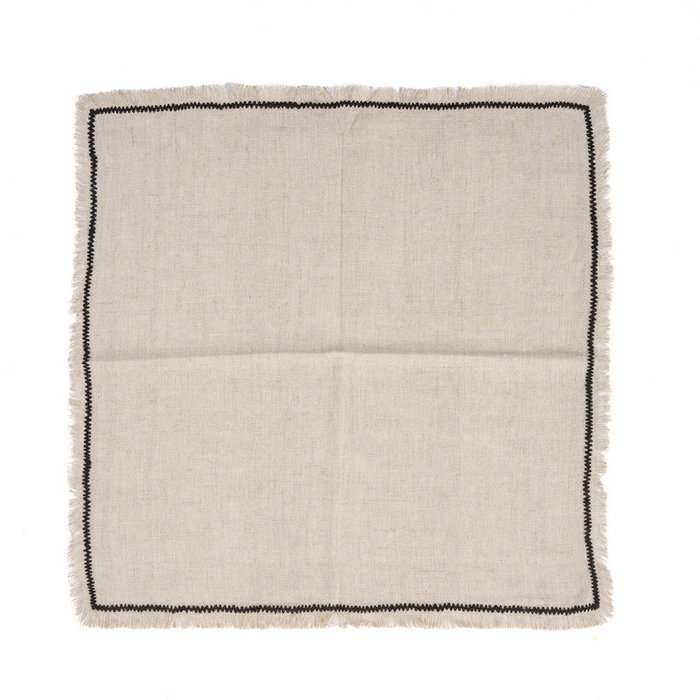 The Tuscany Napkin - Natural Black - 45x45