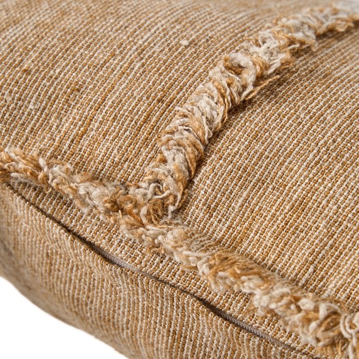 The Sahara Fringe Cushion Cover - Natural Brown - 50x50