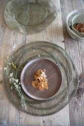 Abaca Linen Underplate With Irregular Hoops