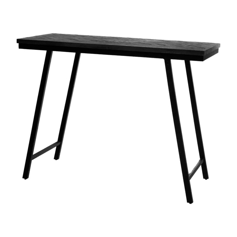 The Herringbone High Table - Black