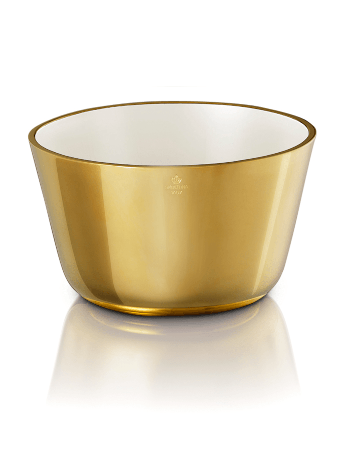 White golden bowl