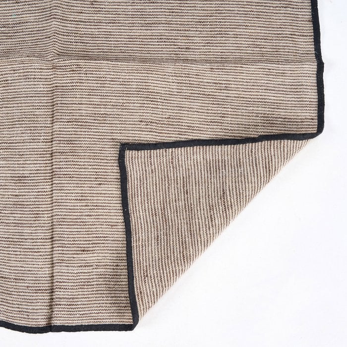 The Code Linen Napkin - Natural Black - 45x45