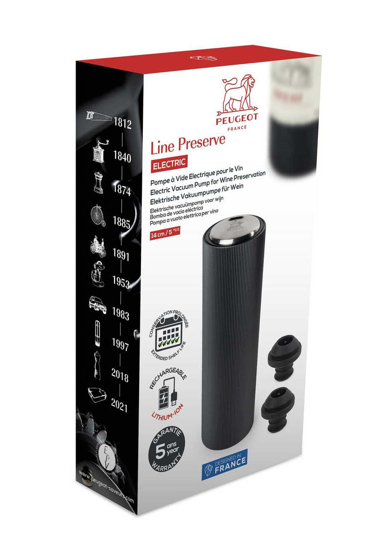 Electric Wine Vacuum Pump 100% automatic in aluminum, carbon, 14 cm - 5.5 in