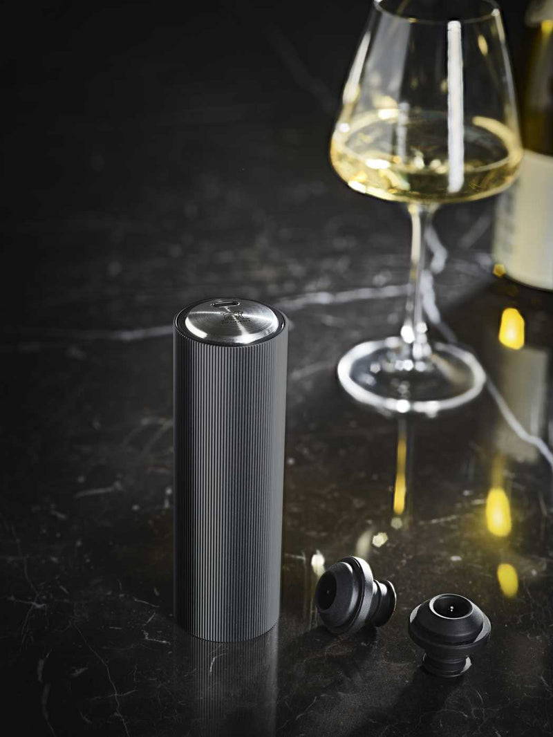 Electric Wine Vacuum Pump 100% automatic in aluminum, carbon, 14 cm - 5.5 in