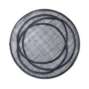 Abaca Black Underplate With Irregular Hoops