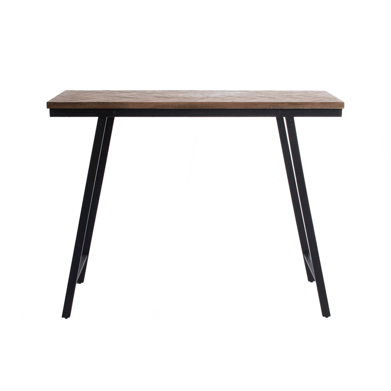 The Herringbone High Table - Black