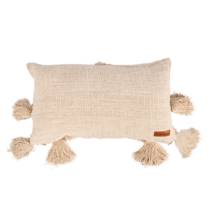 The Nomad Tassel Cushion Cover - Cream