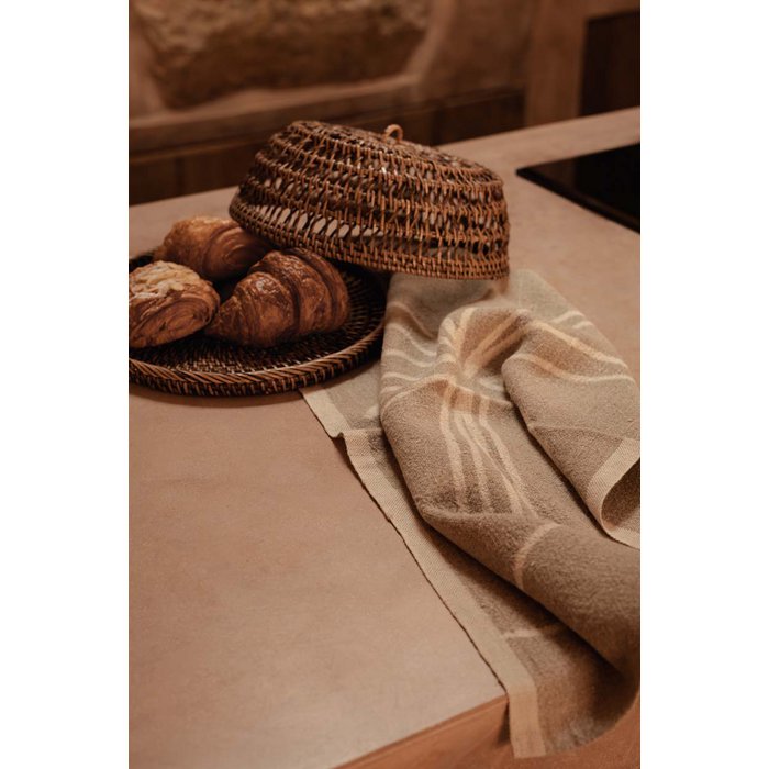 The Linen Palm Tree Kitchen Towel - Natural White - 50x70