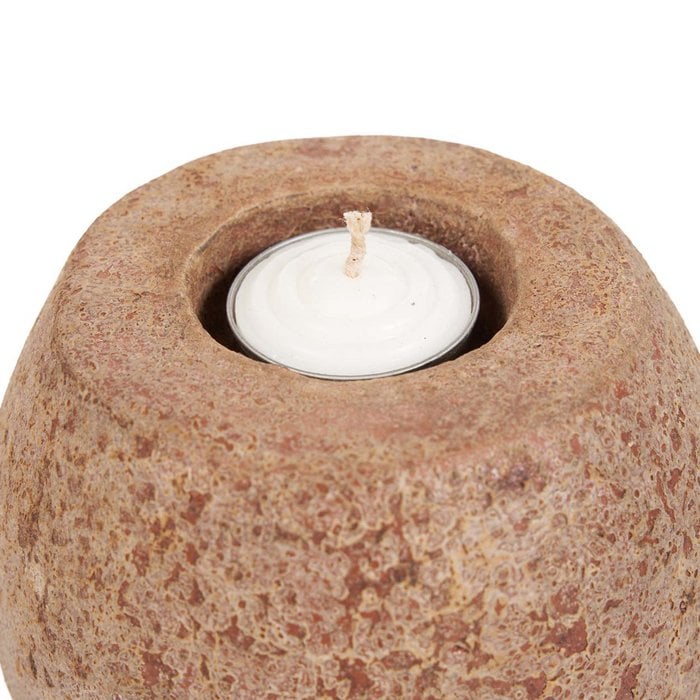 The Cavestone Candle Holder - Brown
