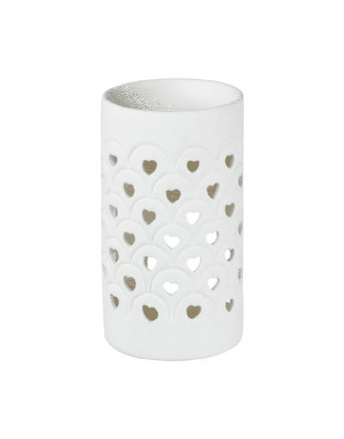 heart oil burner white ambiance des alpes